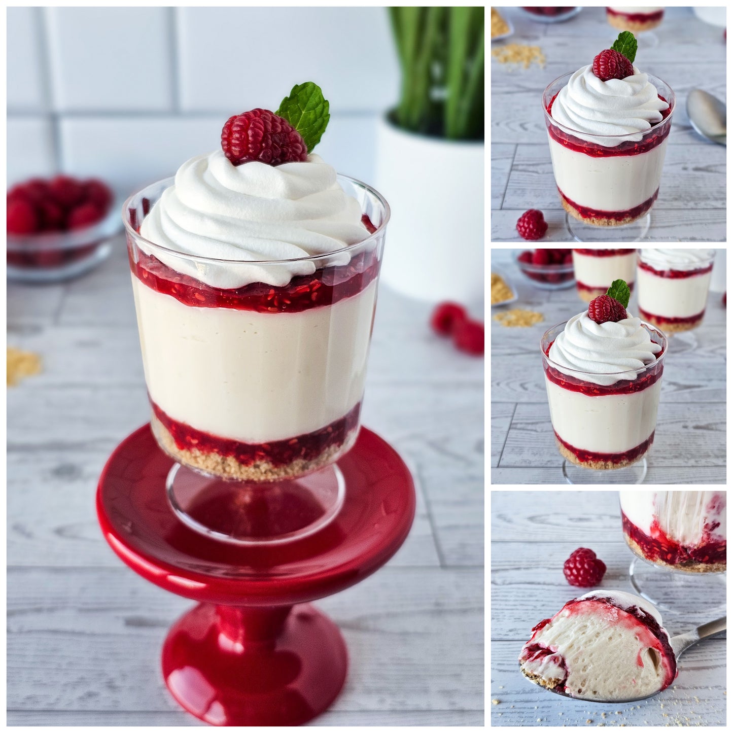 White Chocolate Raspberry Cheesecake Parfaits 3