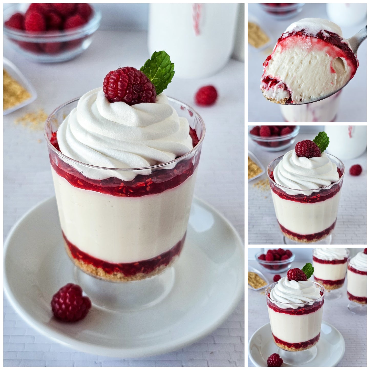 White Chocolate Raspberry Cheesecake Parfaits 4