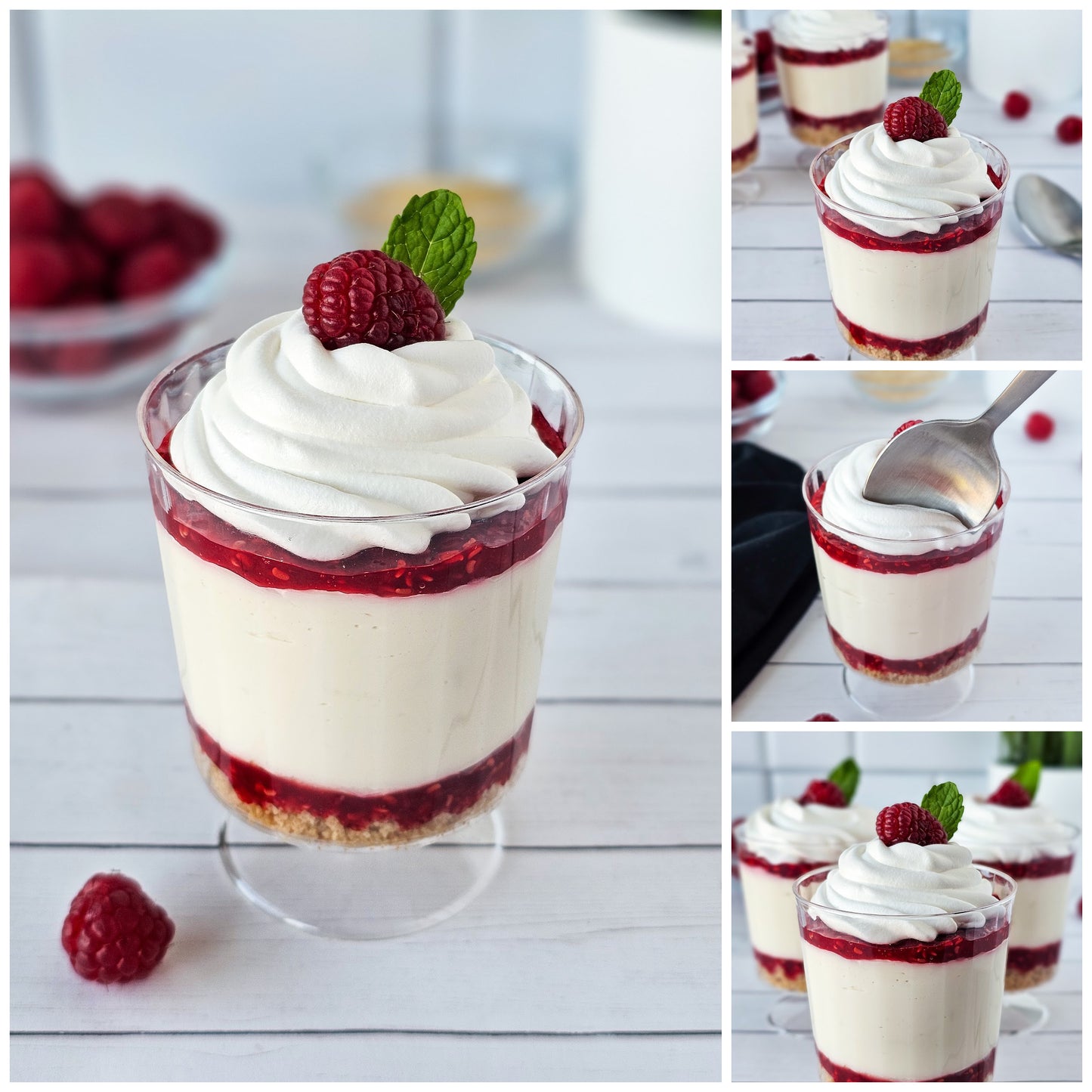 White Chocolate Raspberry Cheesecake Parfaits 1